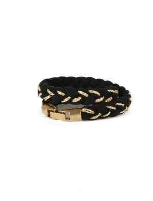 Black and Gold Friendship Bracelet