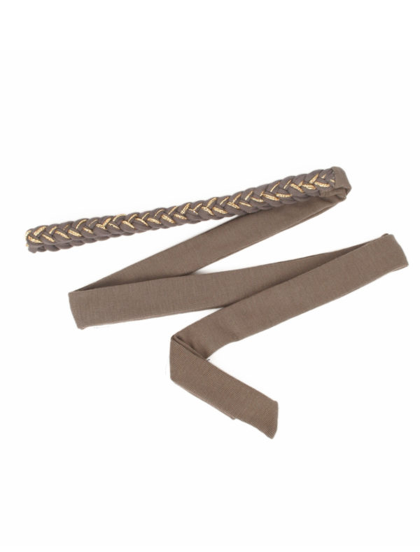 Beige and Gold Braided Headband/Belt