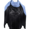 Black and Blue Velvet Folk Wrap