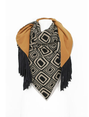 Geometric Print and Gold Folk Wrap