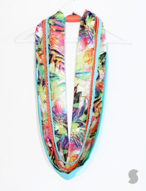 Tropical Print Infinity Scarf