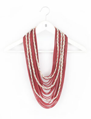 Scarlet Braided Scarf-lace