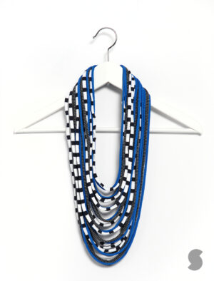 Multi-Colored Striped Scarf-Lace