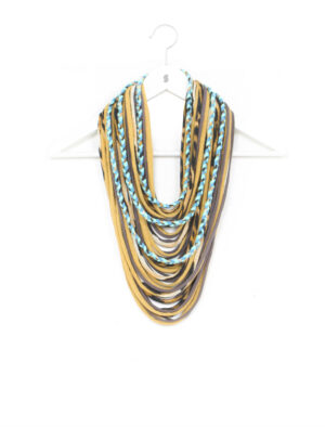 Winter Multi-Colored Braided Scarf-Lace