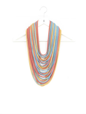 Winter Rainbow-Colored Scarf-Lace