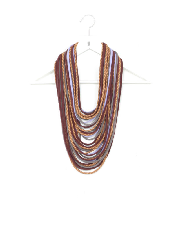 Winter Patterned Multi-Colored Scarf-Lace