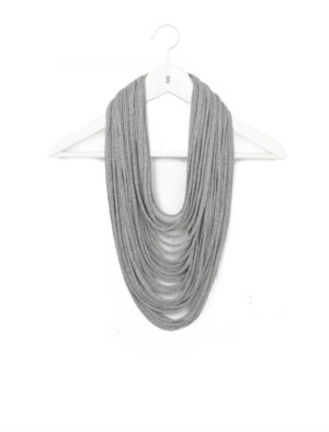 Winter Light Gray Scarf-Lace