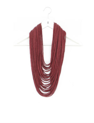 Winter Red Scarf-Lace